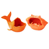 Crab Ash Tray Whale Ashtray for Table Outdoor Patio Wall Hang Ceramic Windproof Orange
