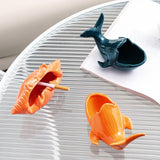 Crab Ash Tray Whale Ashtray for Table Outdoor Patio Wall Hang Ceramic Windproof Orange Teal