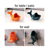 Crab Ash Tray Whale Ashtray for Table Outdoor Patio Wall Hang Ceramic Windproof Orange Teal