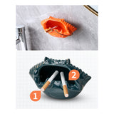 Crab Ash Tray Whale Ashtray for Table Outdoor Patio Wall Hang Ceramic Windproof Orange Teal