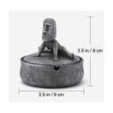Creative Lidded Ashtray Resin Ash Tray Windproof Small Yoga Stretch Unique Smokeless 