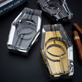 Crystal Glass Cigar Ashtray minimalist cool luxury ash tray heavy large