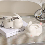 Cute Bunny Ashtray with Lid Ceramic Covered Lidded Smokeless Windproof Cool Ash Tray