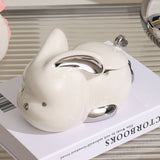 Cute Bunny Ashtray with Lid Ceramic Covered Lidded Smokeless Windproof Cool Ash Tray