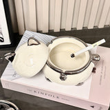Fortune Cat Ashtray with Lid Ceramic