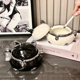 Fortune Cat Ashtray with Lid Ceramic