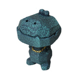 Cute Crocodile Ashtray with Lid Cool Resin Ash Tray Covered Lidded Windproof Animal Home Decor