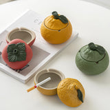 Cute Fruit Ashtray Orange Persimmon Ceramic Ash Tray