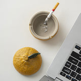 Cute Fruit Ashtray Orange Persimmon Ceramic Ash Tray