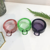 Cute Glass Ashtray Minimalist Portable Ash Tray pink green purple