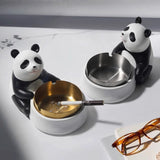 Cute Panda Ashtray Resin Cool Ash Tray Decorative