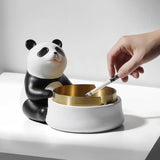 Cute Panda Ashtray Resin Cool Ash Tray Decorative