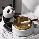 Cute Panda Ashtray Resin Cool Ash Tray Decorative
