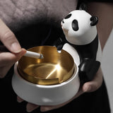 Cute Panda Ashtray Resin Cool Ash Tray Decorative