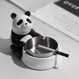 Cute Panda Ashtray Resin Cool Ash Tray Decorative