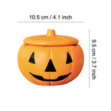 Cute Pumpkin Ashtray with Lid Resin Cool Ash Tray Covered Lidded Windproof Smokeless Halloween Decor