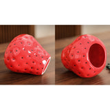 Cute Strawberry Ashtray Ceramic Cool Windproof Ash Tray Fruit Home Decor Red 