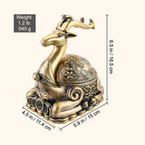 Deer Ashtray with Lid Vintage Outdoor Ash Tray Cool Cute Smokeless Covered Lidded Windproof Decorative Animal Tray