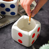 Dice Ashtray Windproof Outdoor Minimalist Ceramic Ash Tray