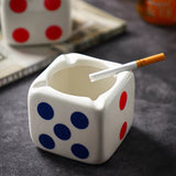 Dice Ashtray Windproof Outdoor Minimalist Ceramic Ash Tray