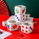 Dice Ashtray Windproof Outdoor Minimalist Ceramic Ash Tray