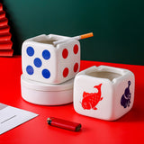 Dice Ashtray Windproof Outdoor Minimalist Ceramic Ash Tray