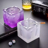 dice glass ashtray cool cute ash tray