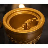 Dragon Ashtray with Lid Resin Cool Cute Covered Lidded Smokeless Windproof Ash Tray Gold