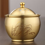 Elegant Brass Ashtray Covered Lidded Cute Cool Ash Tray Smokeless Windproof