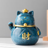 Fortune Cat Ashtray Resin Ash Tray Decorative Home Decor