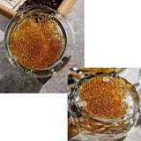 Glass Ashtray Cool Gold Pattern Ash Tray Minimalist Elegant