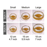 Glass Ashtray Cool Gold Pattern Ash Tray Minimalist Elegant
