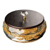 Glass Ashtray Cool Gold Pattern Ash Tray