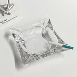 Glass Ashtray for Cigar Cigarette Large Square Triangle Crystal Ash tray