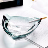 Glass Ashtray for Cigar Cigarette Large Square Triangle Crystal Ash tray