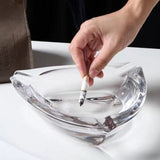 Glass Ashtray for Cigar Cigarette Large Square Triangle Crystal Ash tray