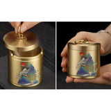 Hand-painted Brass Ashtray with Lid Covered Lidded Windproof Ash Tray Smokeless Handmade