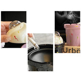 Ice Cream Cone Ashtray with Lid Ceramic cute cool ash tray covered lidded windproof outdoor