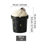 Ice Cream Cone Ashtray with Lid Ceramic cute cool ash tray covered lidded windproof outdoor