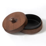 Lidded Wooden Ashtray Smokeless Windproof Outdoor Covered Ash Tray Cool Cute Rustic
