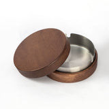Lidded Wooden Ashtray Smokeless Windproof Outdoor Covered Ash Tray Cool Cute Rustic