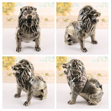 Lion Ashtray with Lid Smokeless Vintage Ash Tray for Outdoor Porch Patio Covered Lidded Windproof Decorative Animal Home Decor