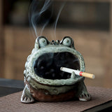 Lucky Toad Ashtray Cute Ceramic Windproof Ash Tray