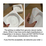 Marble Ashtray Square Heavy Minimalist Ash Tray white