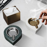 Natural Marble Ashtray Cool Cute Drop Shape Ash Tray