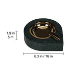 Natural Marble Ashtray Cool Cute Drop Shape Ash Tray
