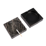 Marble Ashtray Square Heavy Minimalist Ash Tray grey black