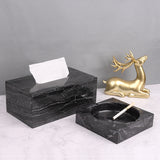 Marble Ashtray Square Heavy Minimalist Ash Tray grey