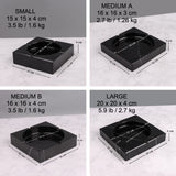 Marble Ashtray Square Heavy Minimalist Ash Tray black