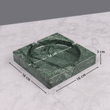 Marble Ashtray Square Heavy Minimalist Ash Tray green